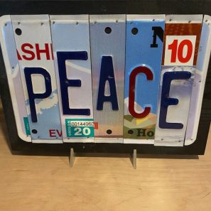 Melinda Niederschulte Peace (2) Recycled License Plate No. 05