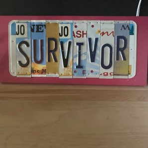 Melinda Niederschulte Survivor Recycled License Plate No. 10