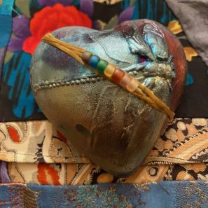 DF2 Raku Rattle Dragon Fly Heart