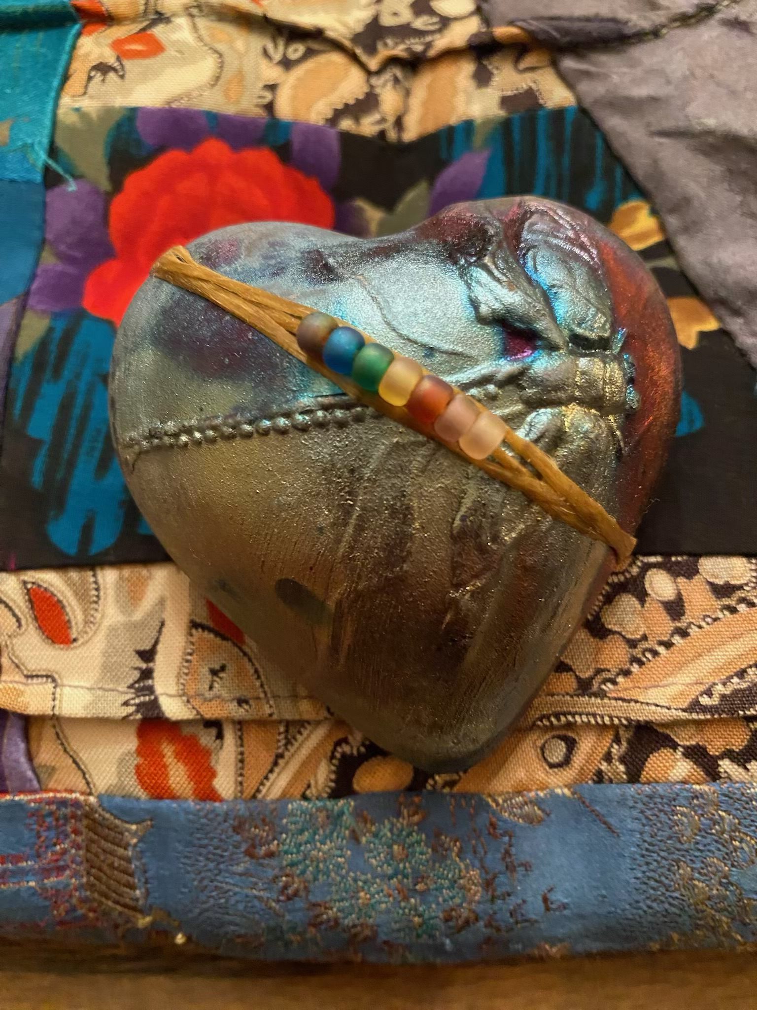 DF2 Raku Rattle Dragon Fly Heart