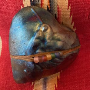 HB2 Raku Rattle Hummingbird Heart